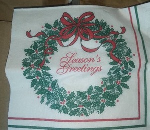 Holiday Wreath Napkins, 10 x 10, 2000 qty.