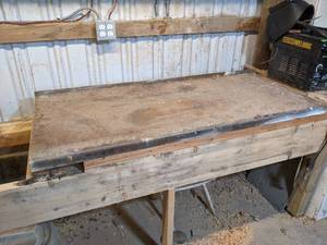 Sheet of Steel for Benchtop - Measures about 60 x 25-12 & about 18