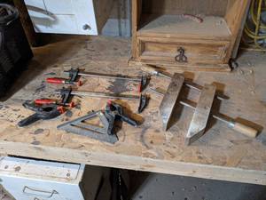 Lot of Small Bar Clamps and Wood Clamp
