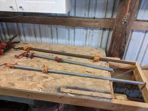 Lot of (3) Pipe  Bar Clamps - Ranges from 48 to 36