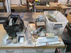 Craftsman Router Bag with Accessories, Brass Fittings, Padlocks, Household Fixtures, and More