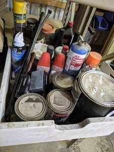 Lot of Garage Chemicals and More