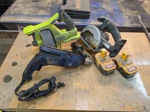 Ryobi 12 Electric Hammer Drill, 18V Cordless Tools - Batteries are good