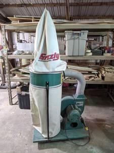Grizzly Dust Collector - 2 HP motor, 220V, 1 Phase - Serial #8848000