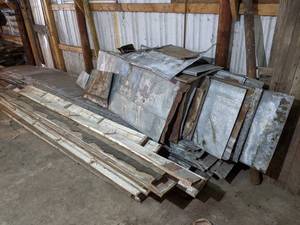 Huge Lot of Old Galvanized Roofing Tin