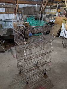 Stacking Steel Organizer Baskets on Wheels