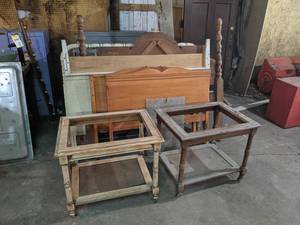 Large Lot of Headboards and Tables