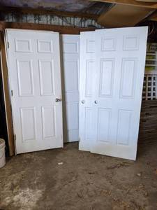 Lot of (4) White Interior Doors 36, 32 and (2) 30