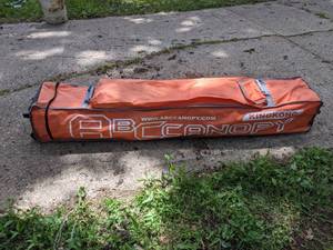 ABC Canopy 10 x 10 - Orange - Great Shape - Set up Easily