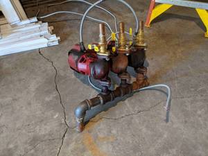 Set of (3) Bell & Gossett Pumps from a boiler System - Working units when Removed