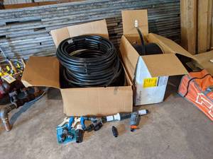 Huge Lot of Drip Tubing and Fittings