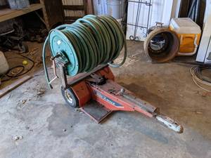 Homemade Pull Behind Hose Reel w Hose