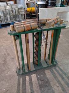 Vintage Croquet Set w Stand