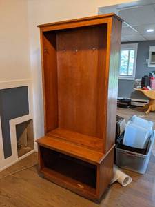 Solid Wood Hall Tree Cabinet