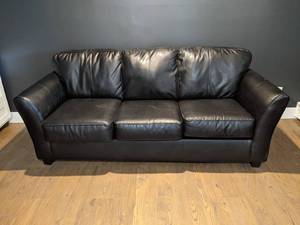 Black Leatherette Couch