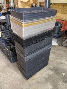 Large Stack of Plastic Plant Trays - About 21 x 11 - Stack is about 42 Tall