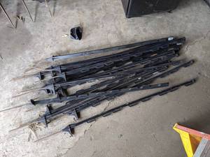 Lot of (16) Plastic Garden Fence Posts for Rabbit Fence - 48 Overall Length