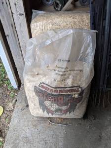 4.5 cu. ft. of wood shavings - 1 full bag and 1 partial