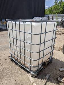 Plastic Tote w Steel Cage - 48 x 40 x 53