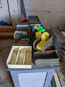 Large Lot of Steel and Plastic Parts Bins
