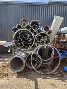 Large Lot of Galvanized and Stainless Steel Spiral Duct 4 to 36 Diameter