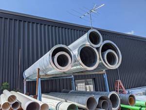 Large Lot of Double Wall Spiral Duct and Elbows