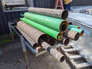 Large Lot of Cast Iron Pipe from 12 to 2 Diameter and Lengths up to 8