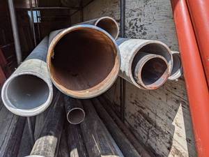 Lot of (6) Black & Galvanized Pipe - 4 to 8 Diameter