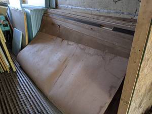 Huge Lot of Approx. (50) 18 x 4 x 8 Sheets of Hardboard