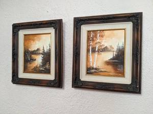 lot 333 image: Pair of Ken Peterson Paintings in Frames