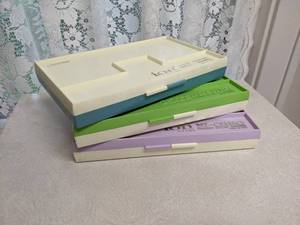 lot 376 image: (2) Trays of NI-CHRO Molar Crowns and (1) Tray of Silver-Tin Crowns
