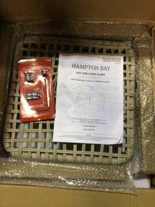 Beachside Rope Look Steel Outdoor Patio Bistro Set with CushionGuard Almond Tan Cushions see pictures