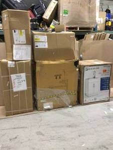 Pallet with assorted Cabinets and furniture not inspected customer return see pictures