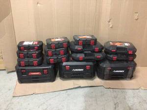 Lot of assorted Husky tool sets open boxes customer returns see pictures