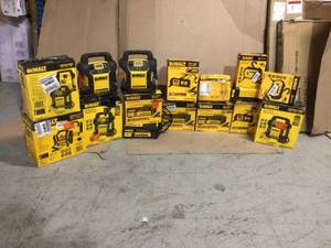 Lot of assorted Dewalt Power stations and chargers not tested customer returns see pictures