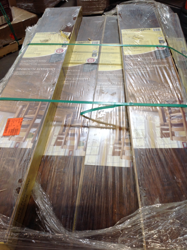 Hand scraped Saratoga Hickory 7 mm Thick x 7-2/3 in. Wide x 50-5/8 in. Length Laminate Flooring (24.17 sq. ft. / case) Hand scraped Saratoga Hickory 7 mm Thick x 7-2/3 in. Wide x 50-5/8 in. Length Laminate Flooring (24.17 sq. ft. / case)