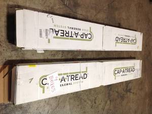 lot 33 image: Cap A Tread Vermont MapleNorthern Blonde 1-1116 in. Thick x 12-18 in. Wide x 94 in. Length Laminate to Cover Stairs 1 in. Thick (4 boxes) see all pictures