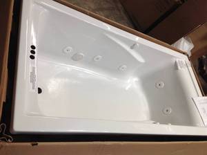 lot 43 image: American Standard EverClean 72 in. Acrylic Rectangular Drop-in Whirlpool Bathtub in White (see all pictures)