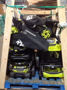 Lot of 5 Ryobi 20 in Battery operated lawn mowers (used) (see all pictures)