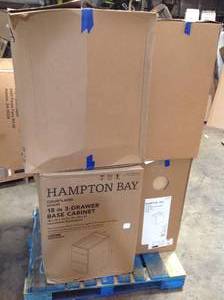 Lot of 4 Hampton Bay Base Cabinets (unchecked & see pictures)
