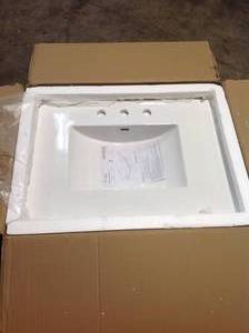 31 in. x 22 in. Vitreous China Vanity Top with Rectangular Bowl in White by Avanity see all pictures