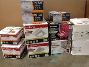 Lot of 10 Nutone Outlet Ventilation Fans (see all pictures) customer returns