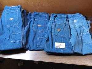 9 Pairs of Carpenter Jeans-(2) 36 x 34 G & K, (1) 36 x 34 Flame Resistant Carhartt, (1) 36 x 34 Carhartt, (1) 36 x 34 Red Kap (4) 35 x 34 Red Kap