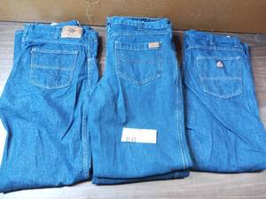 4 Pairs of Relaxed Cut Jeans-(2) 36 x 36 394 Denim, (1) 36 x 36 G & K, (1) 36 x 37U Fire Resistant Bullwark