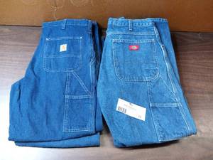 5 Pairs of Carpenter Jeans- (2) Carhartt, (3) Dickies