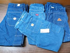 7 Pairs of Carpenter Jeans- (1) 34 x 30 Fire Resistant Bullwark ,(1) 34 x 34 Carhartt, (3) 34 x 34 G & K, (1) 34 x 34 Dickies, (1)34 x 34 Red Kap