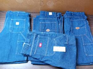 8 Pairs of CarpenterJeans- (2) 34 x 34 Carhartt, (2) 34 x 34 Red Kap, (1) 34 x 23 Dickies,(1) 34 x 33 G & K, (2) 34 x 34 G & K