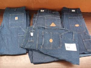 7 Pairs of 38 x 38 Carpenter Jeans- (2) Red Kap, (1) G & K, (2) Carhartt, (2) Fire Resistant Bullwark
