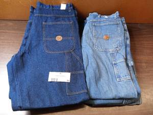 9 Pairs of Carpenter & Relaxed Cut Jeans-(3) 38 x 34 Red Kap Carpenter, (5) 38 x 34 G & K Carpenter Jeans, (1) 38 x 32 G & K Relaxed Cut