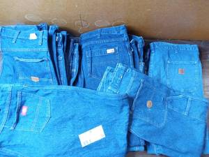 14 Pairs of Jeans-(6) 40 x 34 Red Kap, (1) 40 x 34 Carhartt, (1) 40 x 30 Dickies, (1) 40 x 34 G & K, (5) 40 x 34 394 Denim